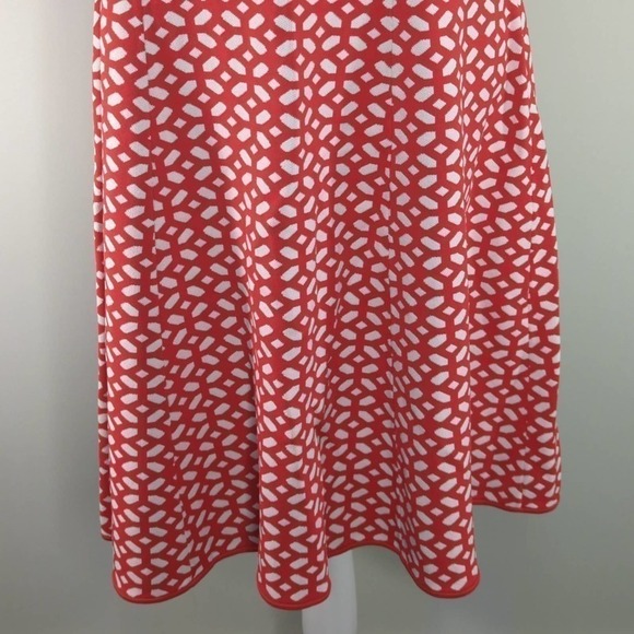 Pink Tartan Womens Heavy Knit Fit‎ and Flare Midi Dress Red Patterned XL - Picture 4 of 12